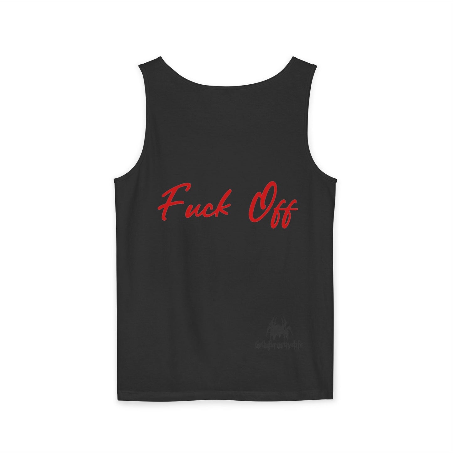 Fuck Off Garment Dyed Tank - Unisex Tank Top - GothAlternativeLife