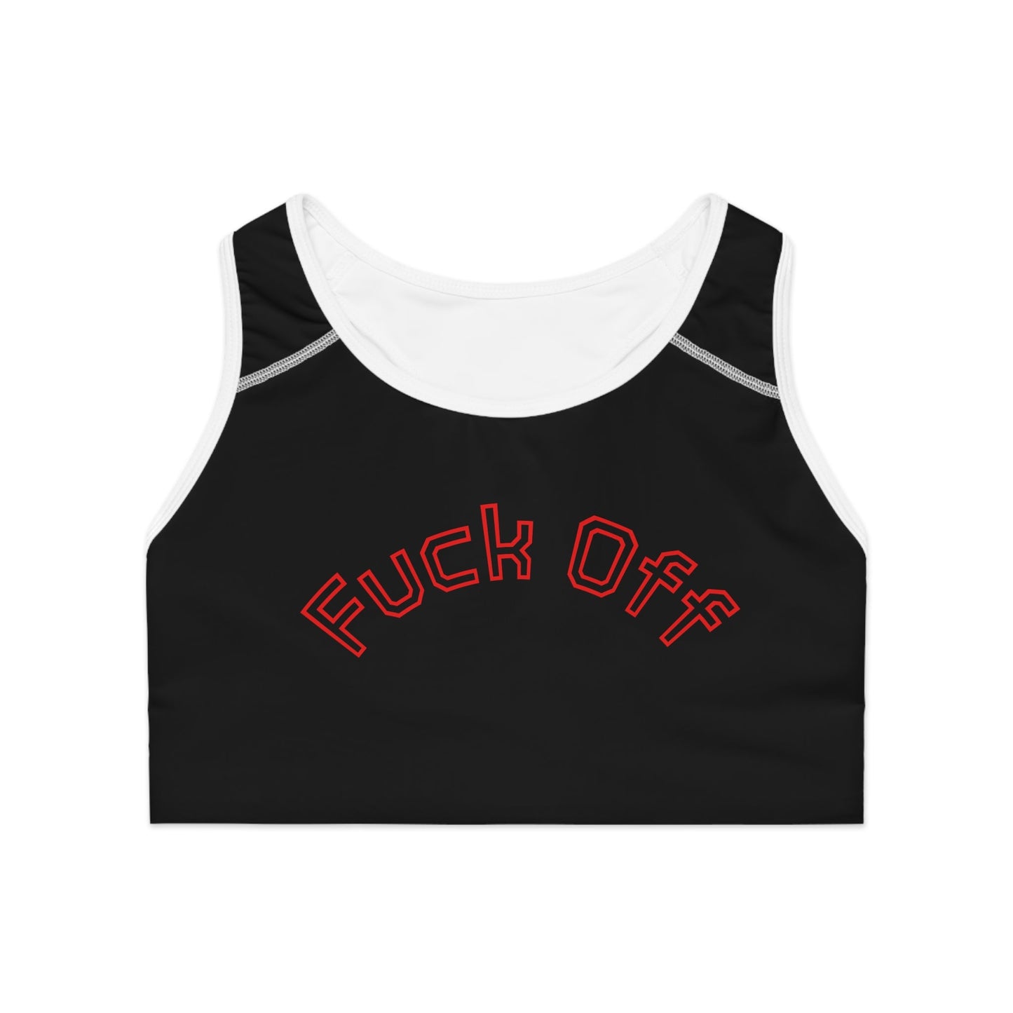 "Fuck Off - I Mean It" Statement Sports Bra - GothAlternativeLife