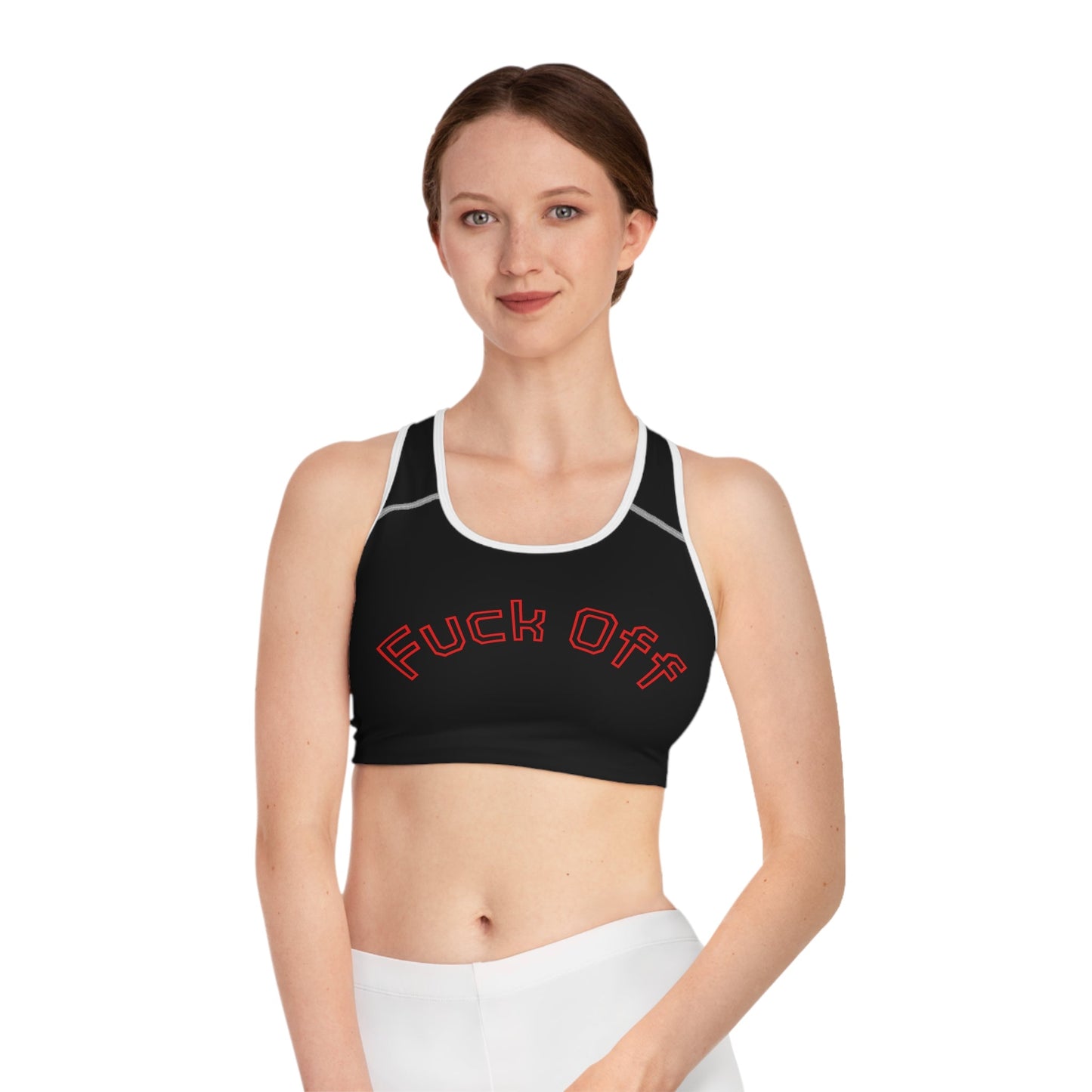 "Fuck Off - I Mean It" Statement Sports Bra - GothAlternativeLife