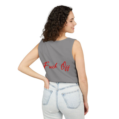 Fuck Off Garment Dyed Tank - Unisex Tank Top - GothAlternativeLife
