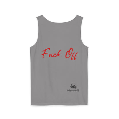 Fuck Off Garment Dyed Tank - Unisex Tank Top - GothAlternativeLife