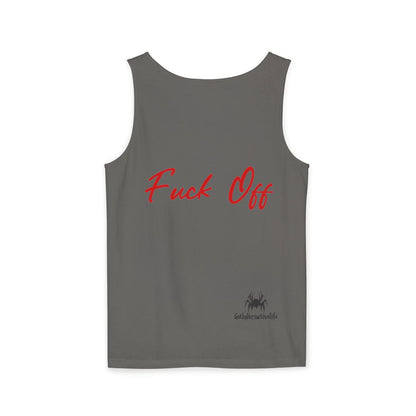 Fuck Off Garment Dyed Tank - Unisex Tank Top - GothAlternativeLife