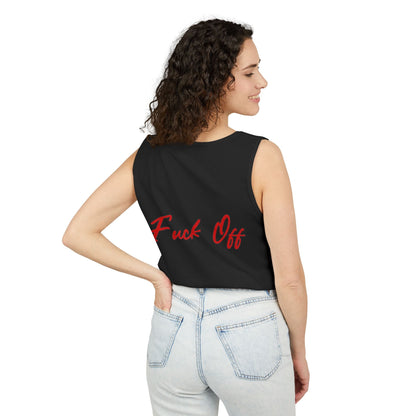 Fuck Off Garment Dyed Tank - Unisex Tank Top - GothAlternativeLife