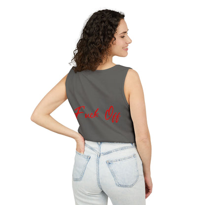 Fuck Off Garment Dyed Tank - Unisex Tank Top - GothAlternativeLife