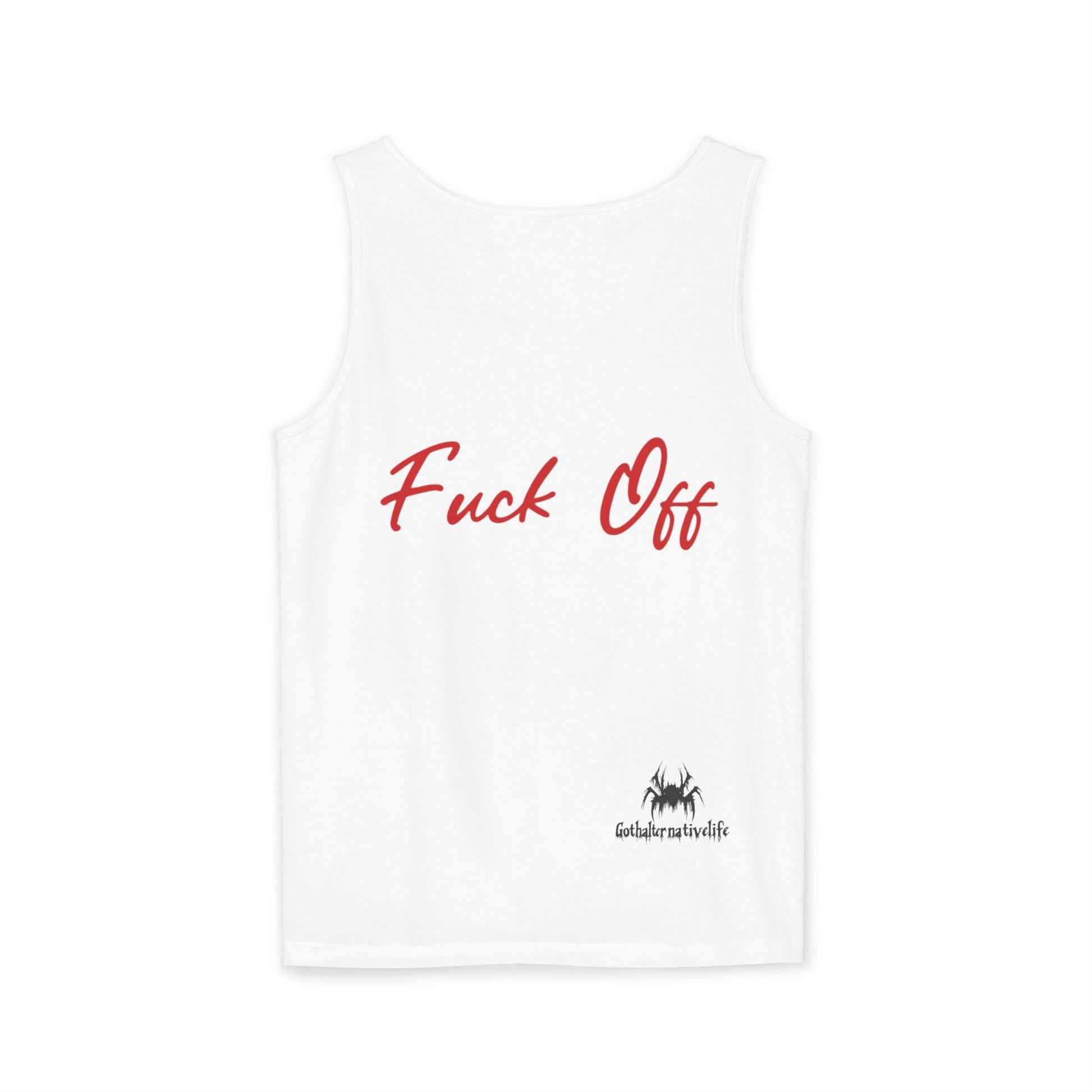 Fuck Off Garment Dyed Tank - Unisex Tank Top - GothAlternativeLife