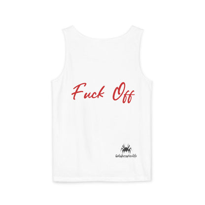 Fuck Off Garment Dyed Tank - Unisex Tank Top - GothAlternativeLife