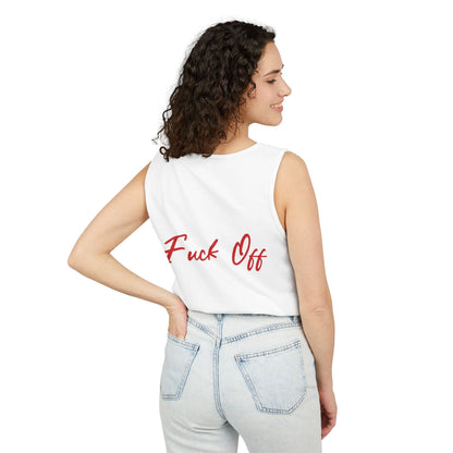Fuck Off Garment Dyed Tank - Unisex Tank Top - GothAlternativeLife