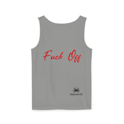 Fuck Off Garment Dyed Tank - Unisex Tank Top - GothAlternativeLife