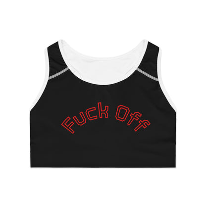 "Fuck Off - I Mean It" Statement Sports Bra - GothAlternativeLife