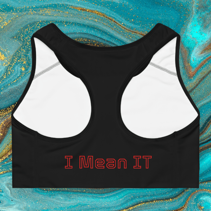 "Fuck Off - I Mean It" Statement Sports Bra - GothAlternativeLife