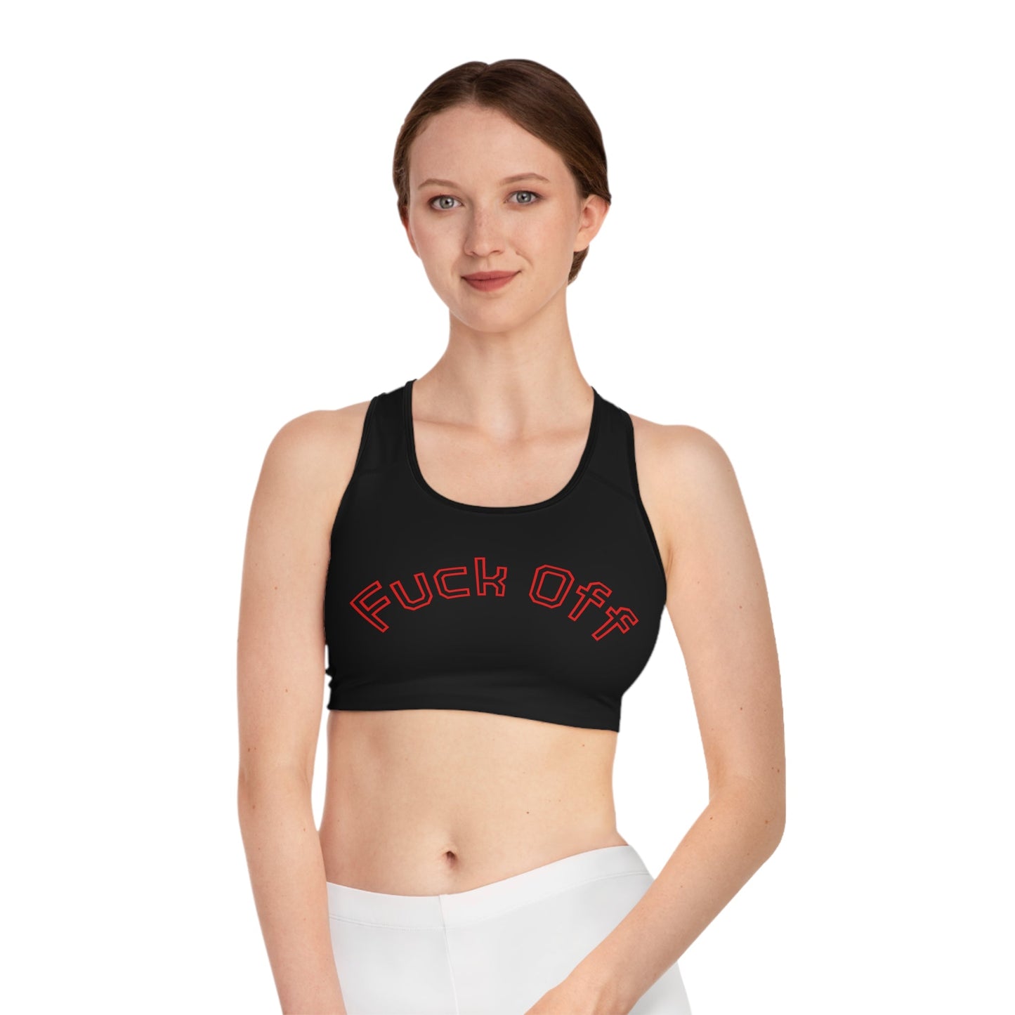 "Fuck Off - I Mean It" Statement Sports Bra - GothAlternativeLife