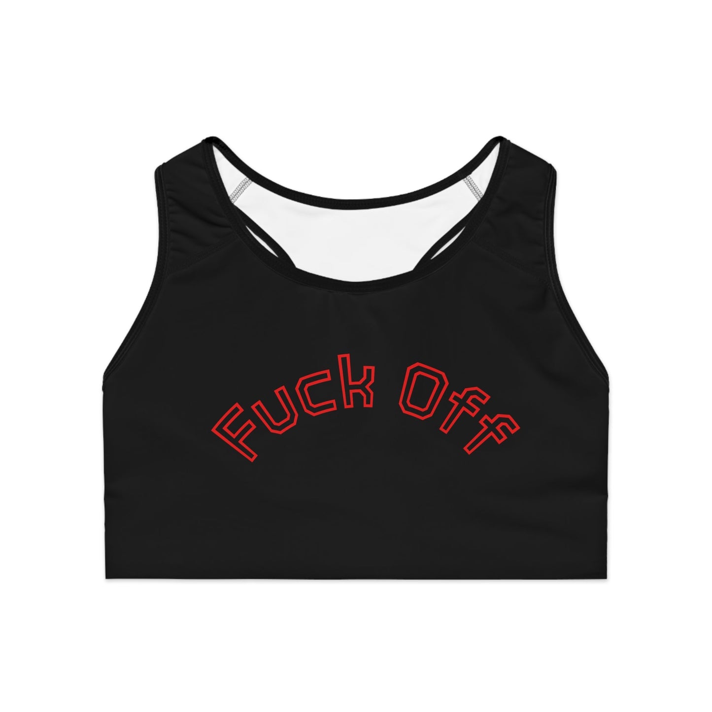 "Fuck Off - I Mean It" Statement Sports Bra - GothAlternativeLife